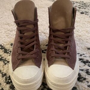 Brown Paneled corduroy Converse Chuck 70